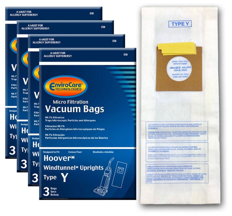 EnviroCare Replacement Micro Filtration Vacuum Cleaner Dust Bags made to fit Hoover Windtunnel Upright Type Y 12 pack - Image 1